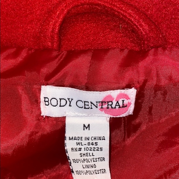 Women’s Red Pea Coat - Picture 3 of 9